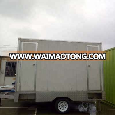 Economic environmental mobile trailer toilet with two room