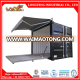 Mobile 10ft 20 feet shipping container coffee shop with fabric sunshade shelters