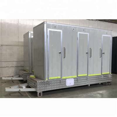 CE Environmental Friendly mobile water circulation system public outdoor container Toilet with trailer