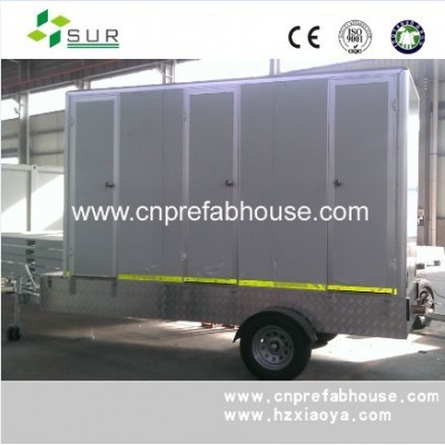 prefab mobile bathroom & toilet trailer transported